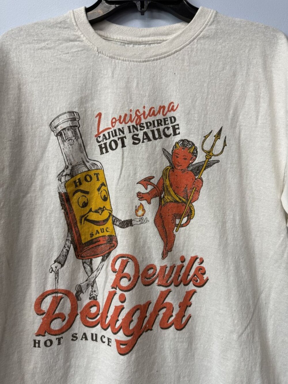 Louisiana Cajun Inspired Devils Delight Hot Sauce Graphic T-Shirt Brisco Brands